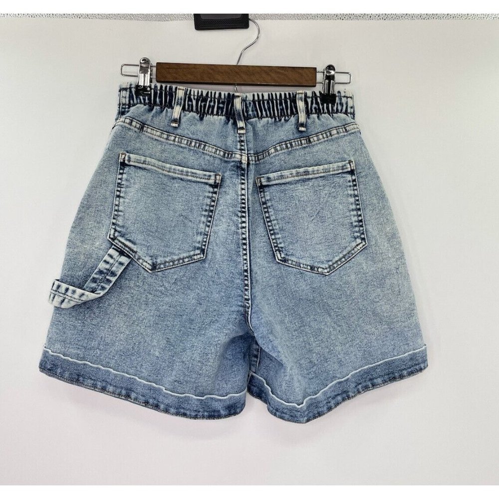 Frayed Women’s High Rise‎ A-Line Denim Shorts Size 28 - Picture 3 of 8